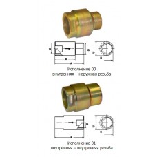 Клапан термозапорный КТЗ 25-01, Ду25, 0,6МПа, в-в, муфтовый (Барс-7) купить по выгодной цене